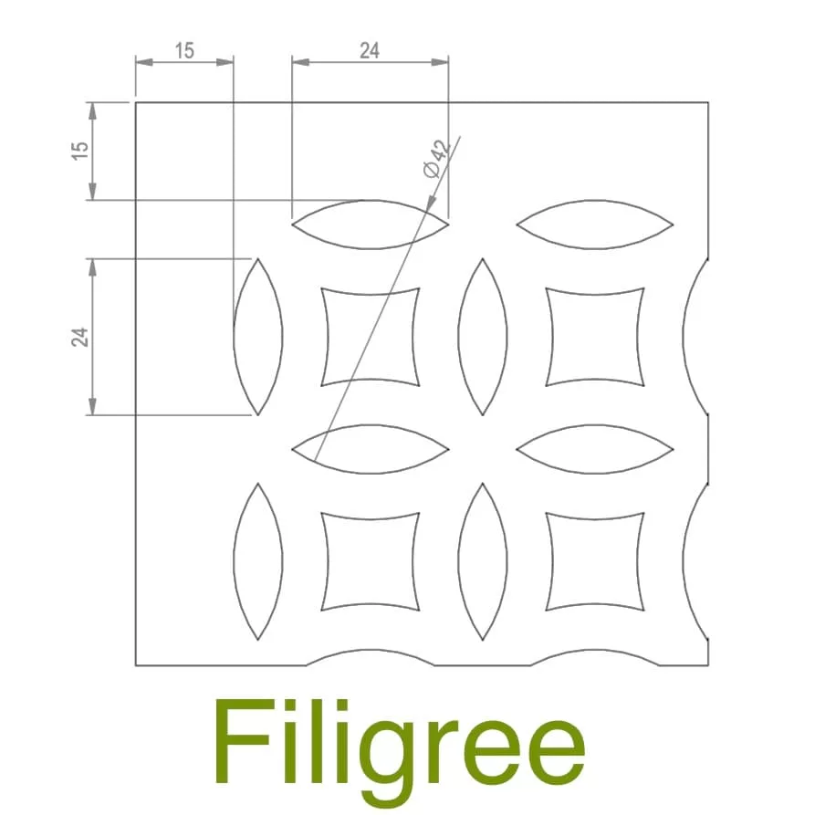 Filigree Lasercut MDF Decorative Grille - Image 3
