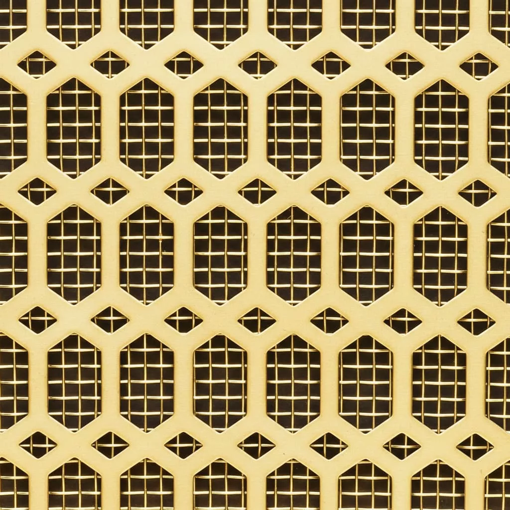Honeycomb Polished Brass Decorative Grille - Image 3