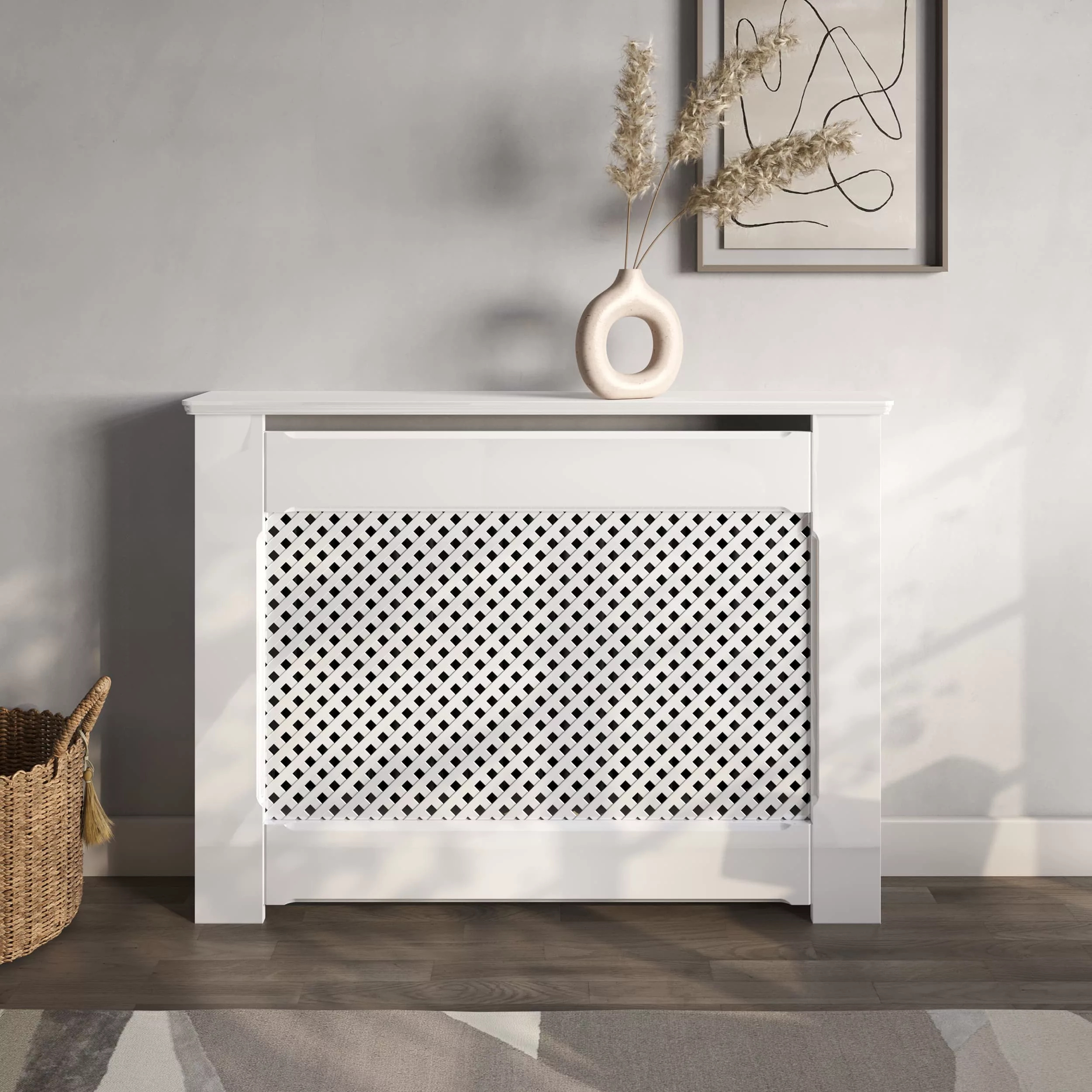 Wooden Lattice Radiator Cabinet