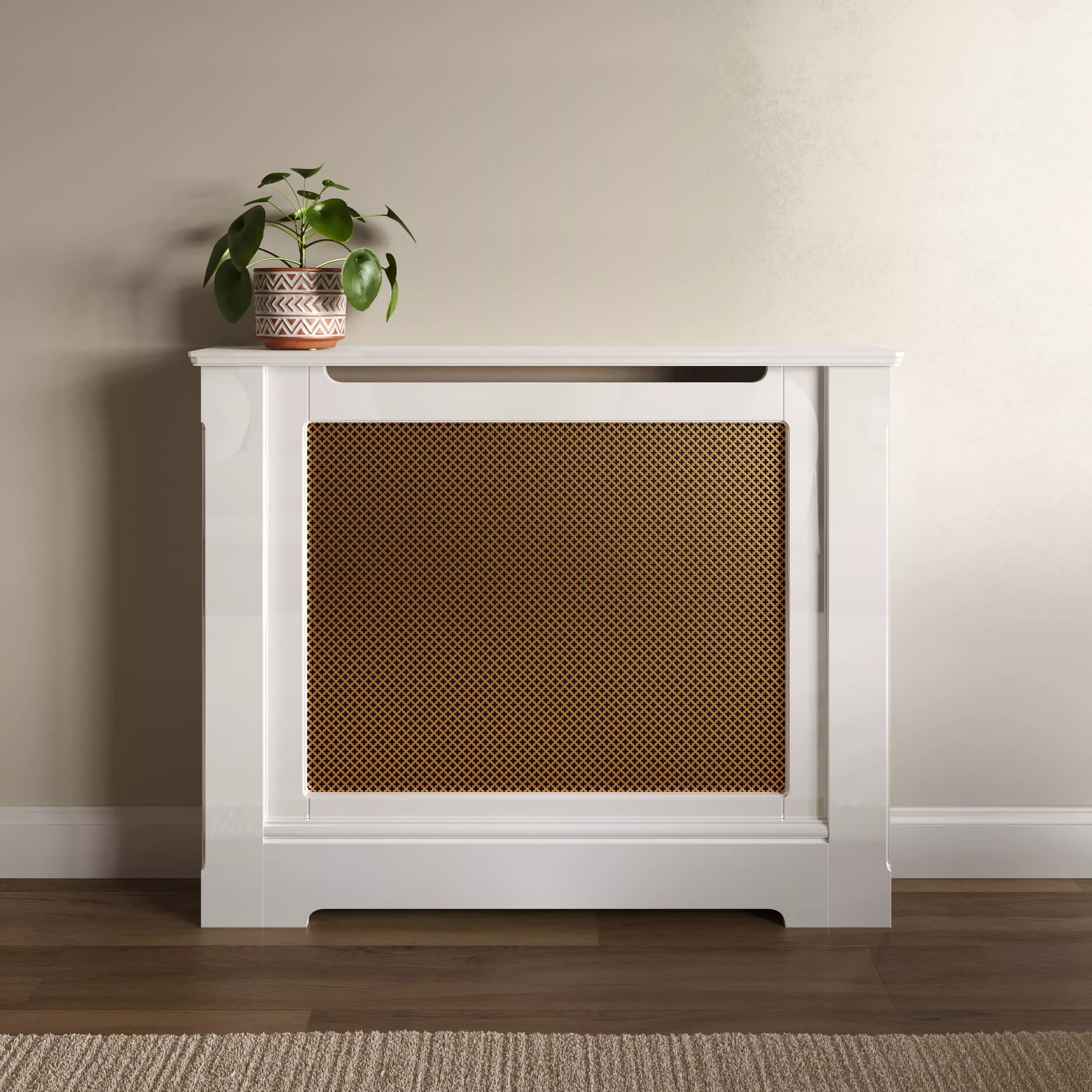 Club Polished Brass Radiator Cabinet