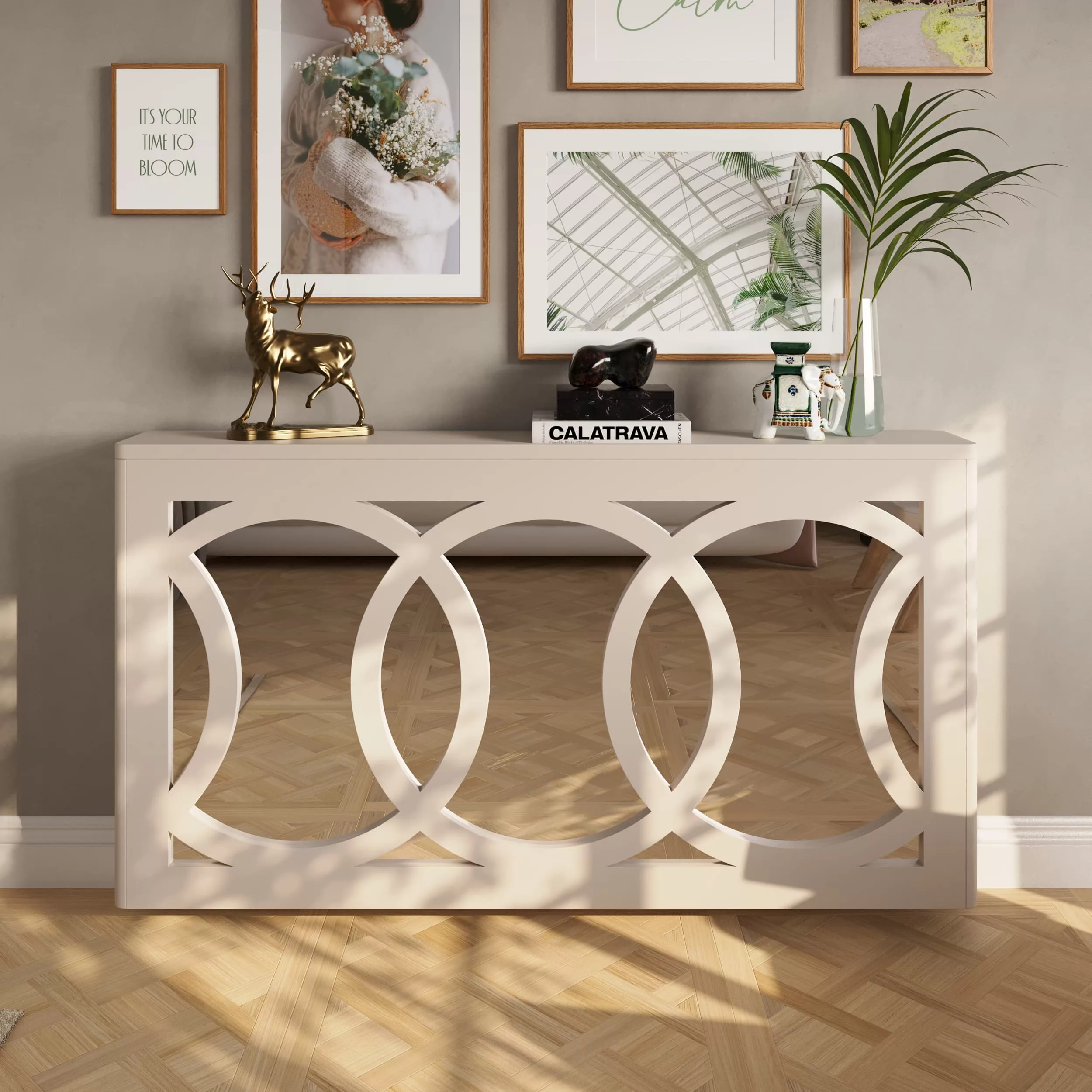 Interlocking Rings Clip-on Mirrored Radiator Cover - Image 6