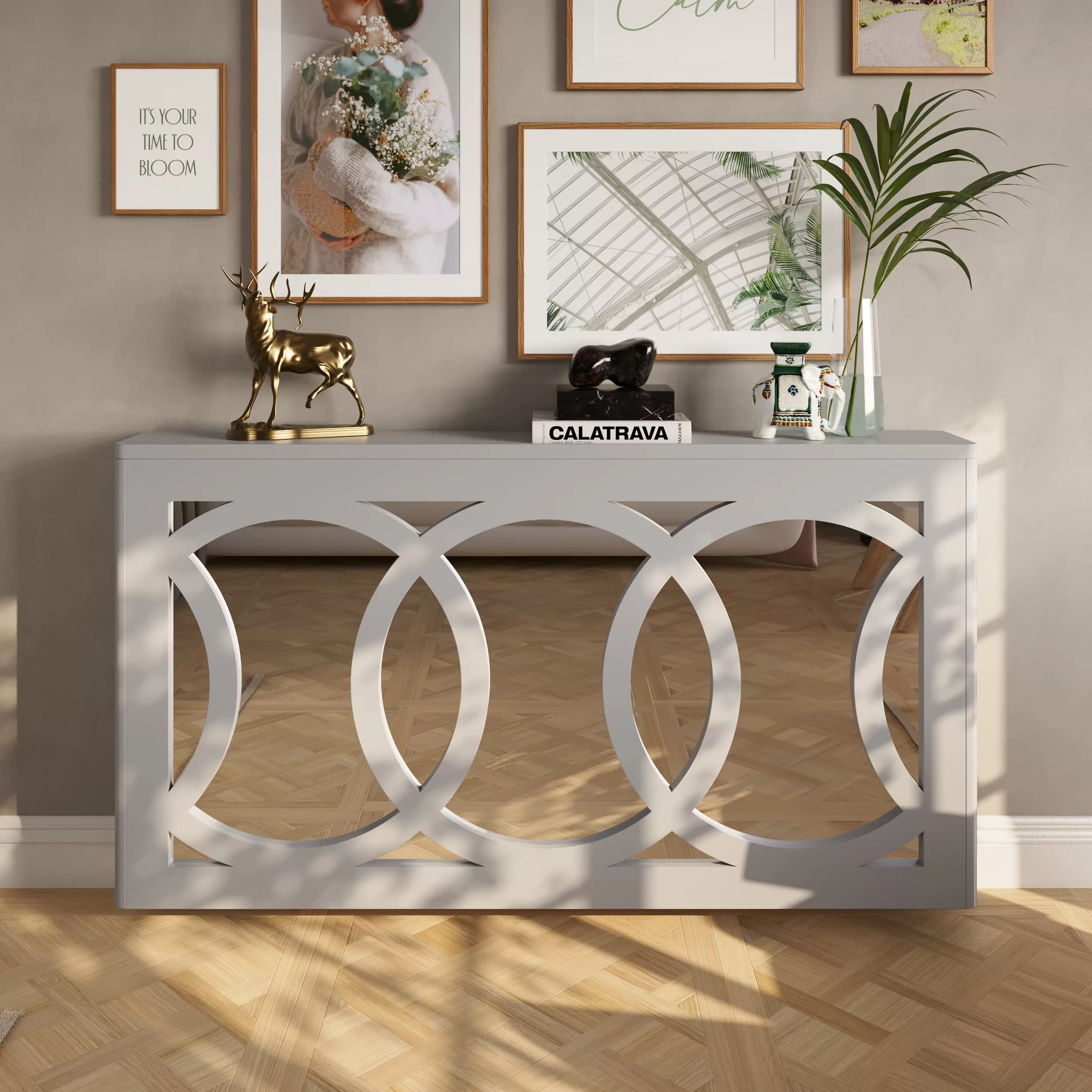 Interlocking Rings Clip-on Mirrored Radiator Cover - Image 2