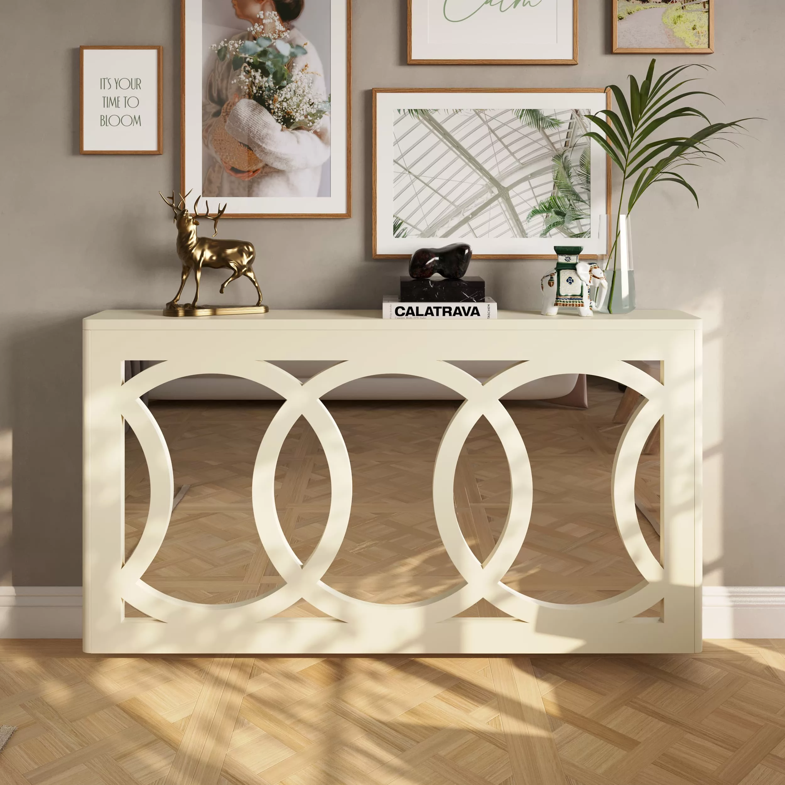 Interlocking Rings Clip-on Mirrored Radiator Cover - Image 3