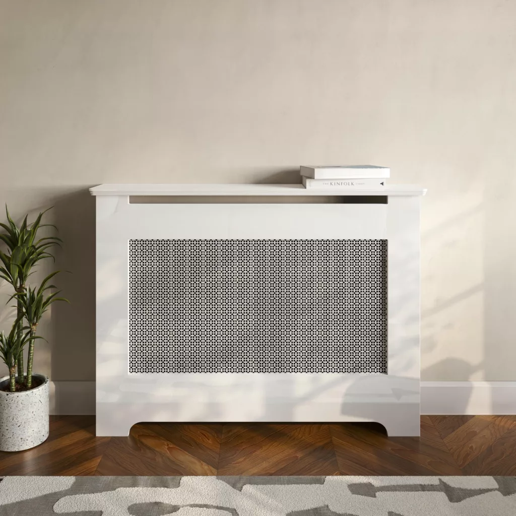 arizona_standing radiator cabinet in soft white matt