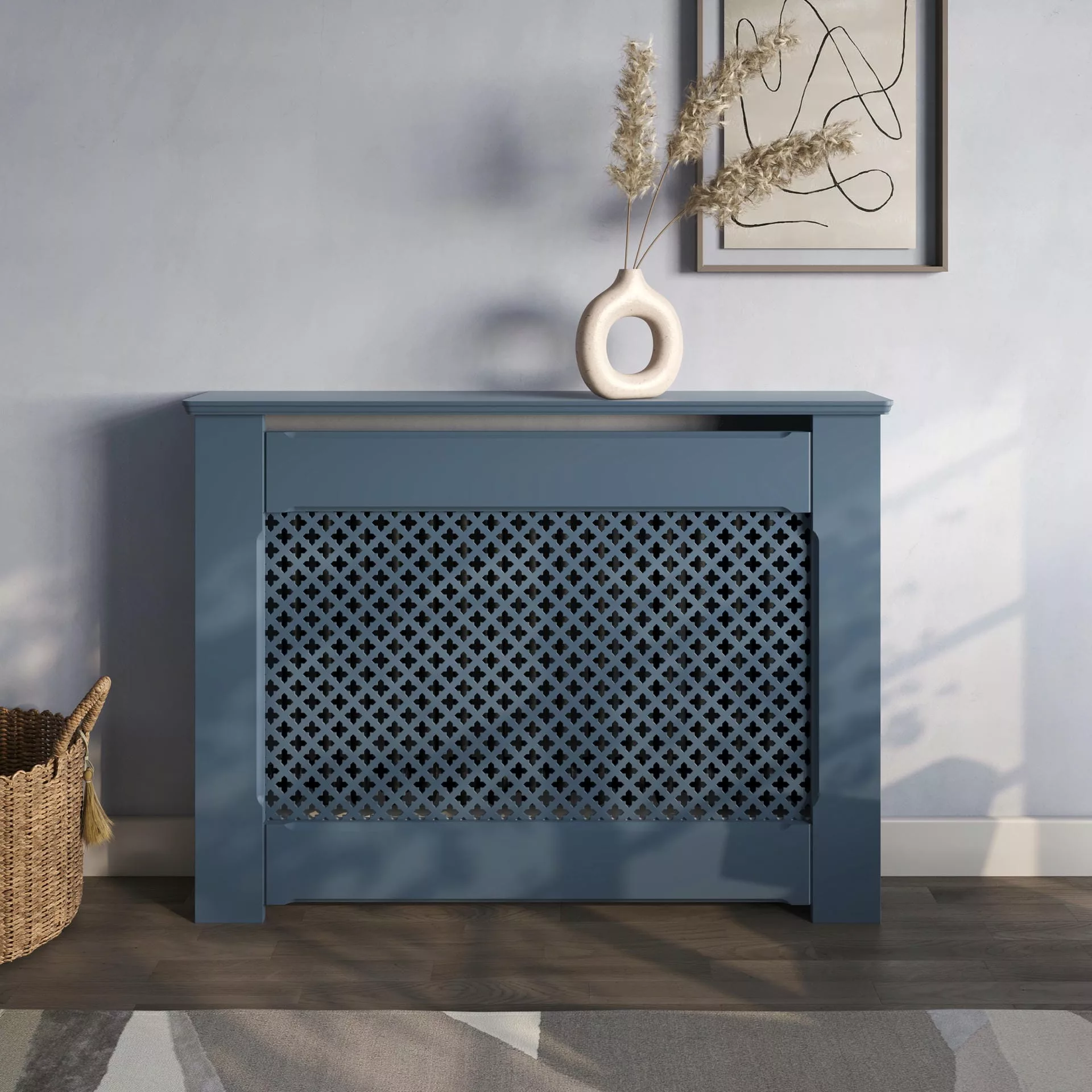 Cross Stamped MDF Radiator Cabinet - Image 5