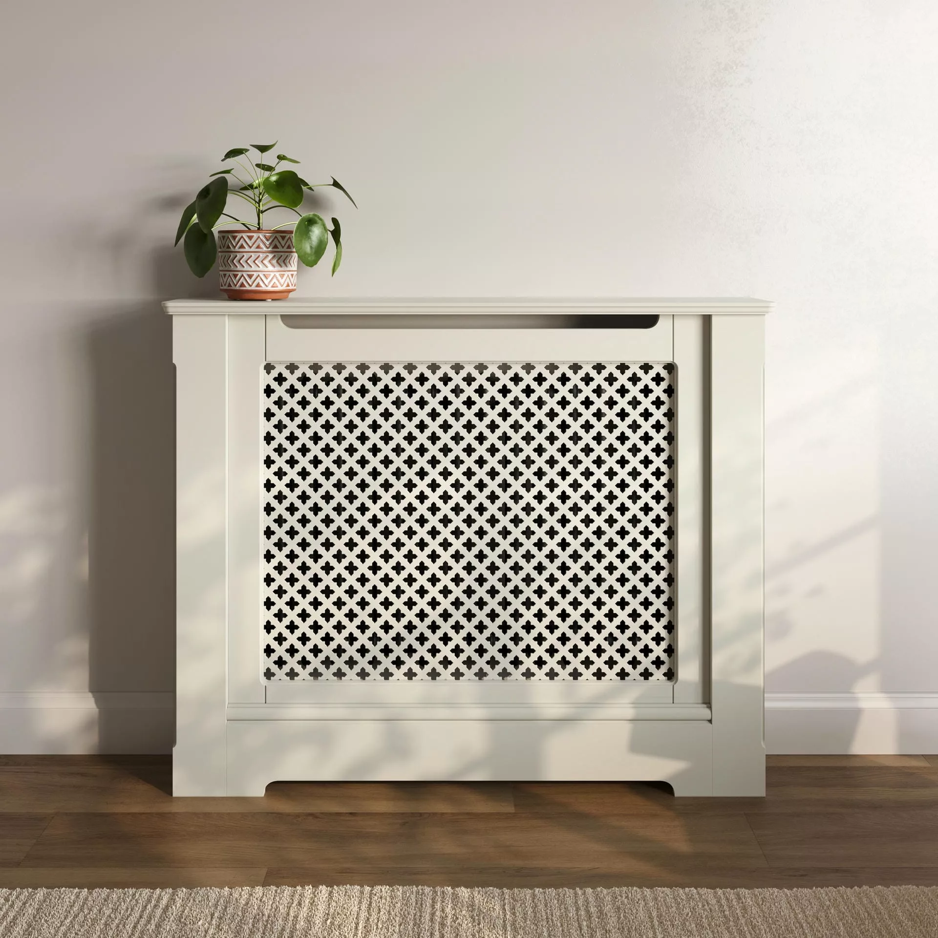 Cross Stamped MDF Radiator Cabinet - Image 2