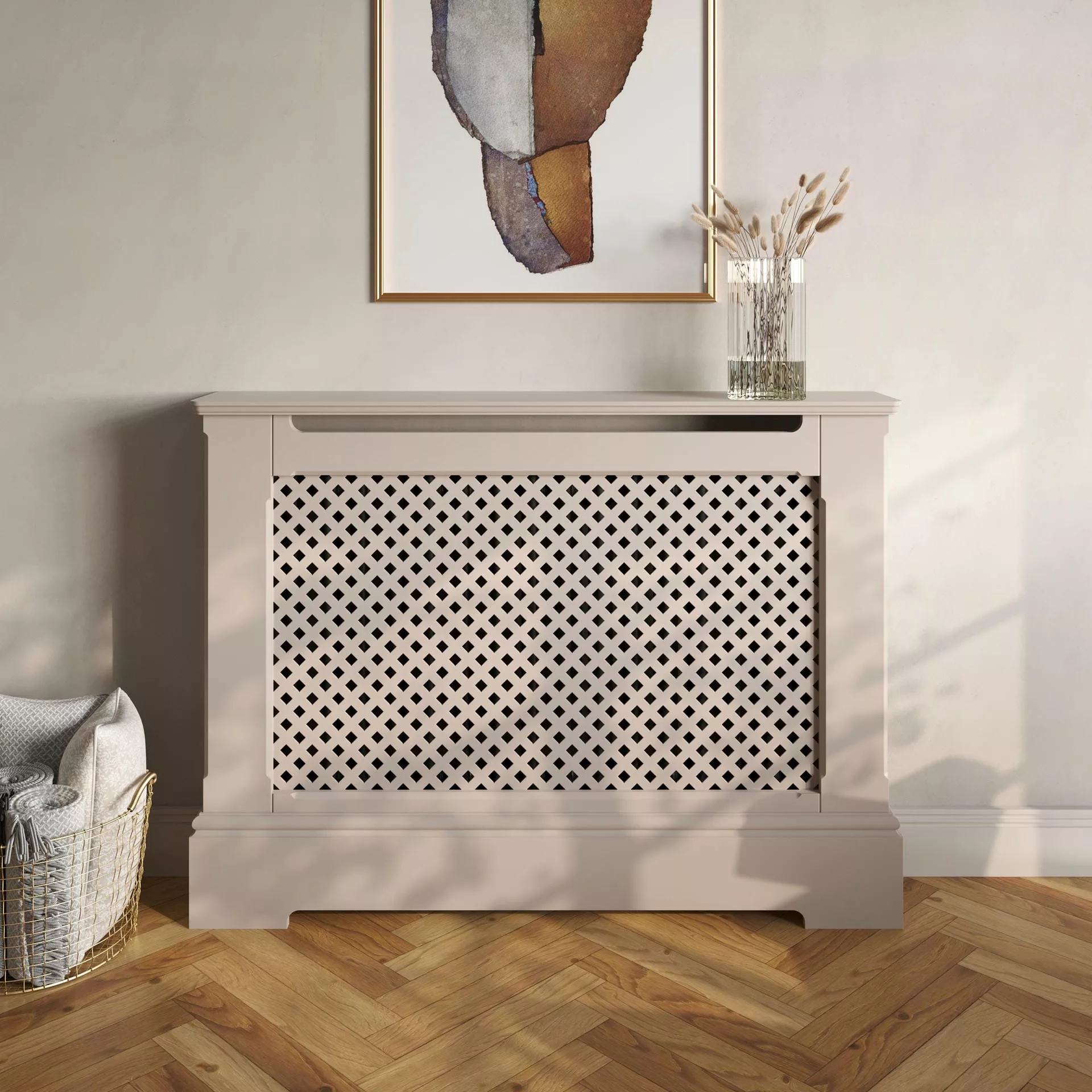 Diamond Lasercut MDF Radiator Cabinet - Image 3