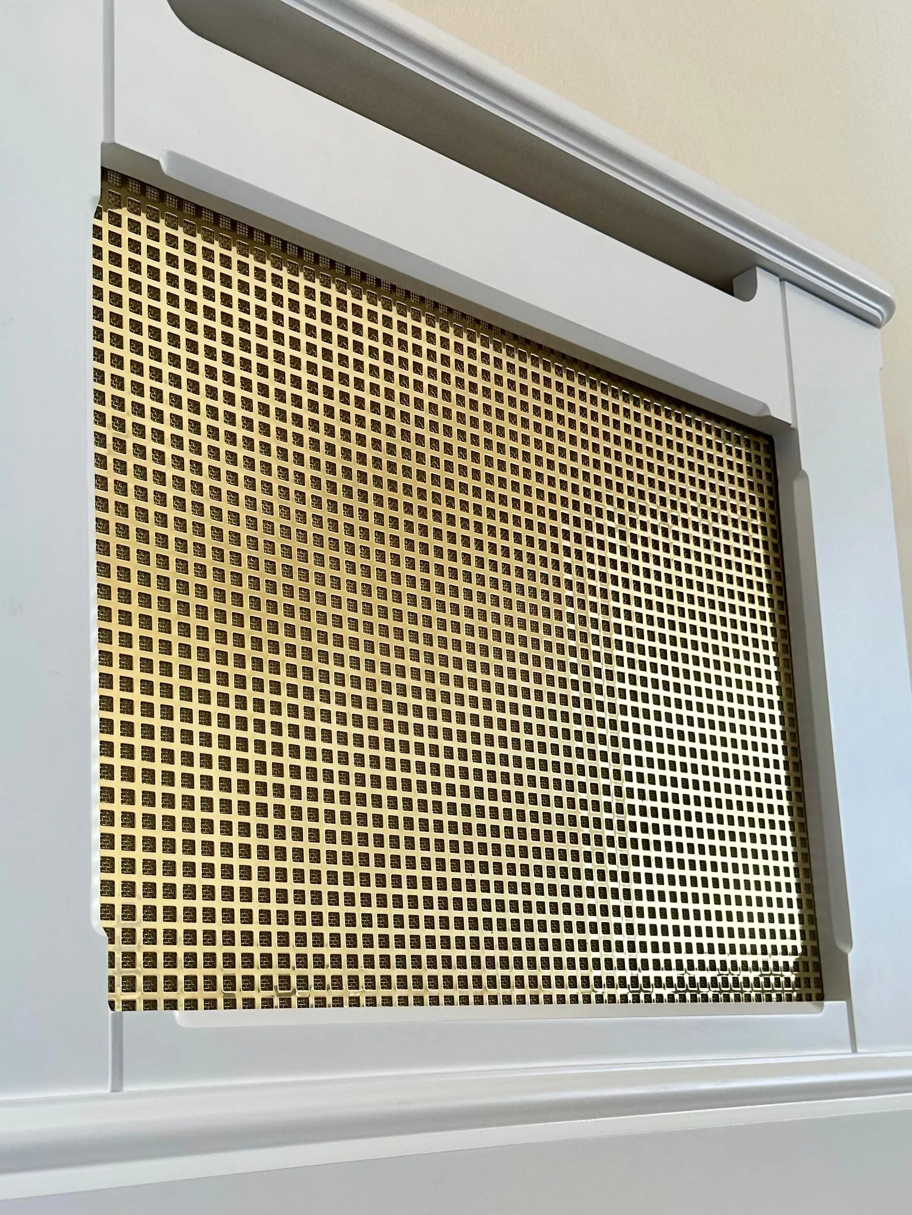 Square Polished Brass Radiator Cabinet - Image 3