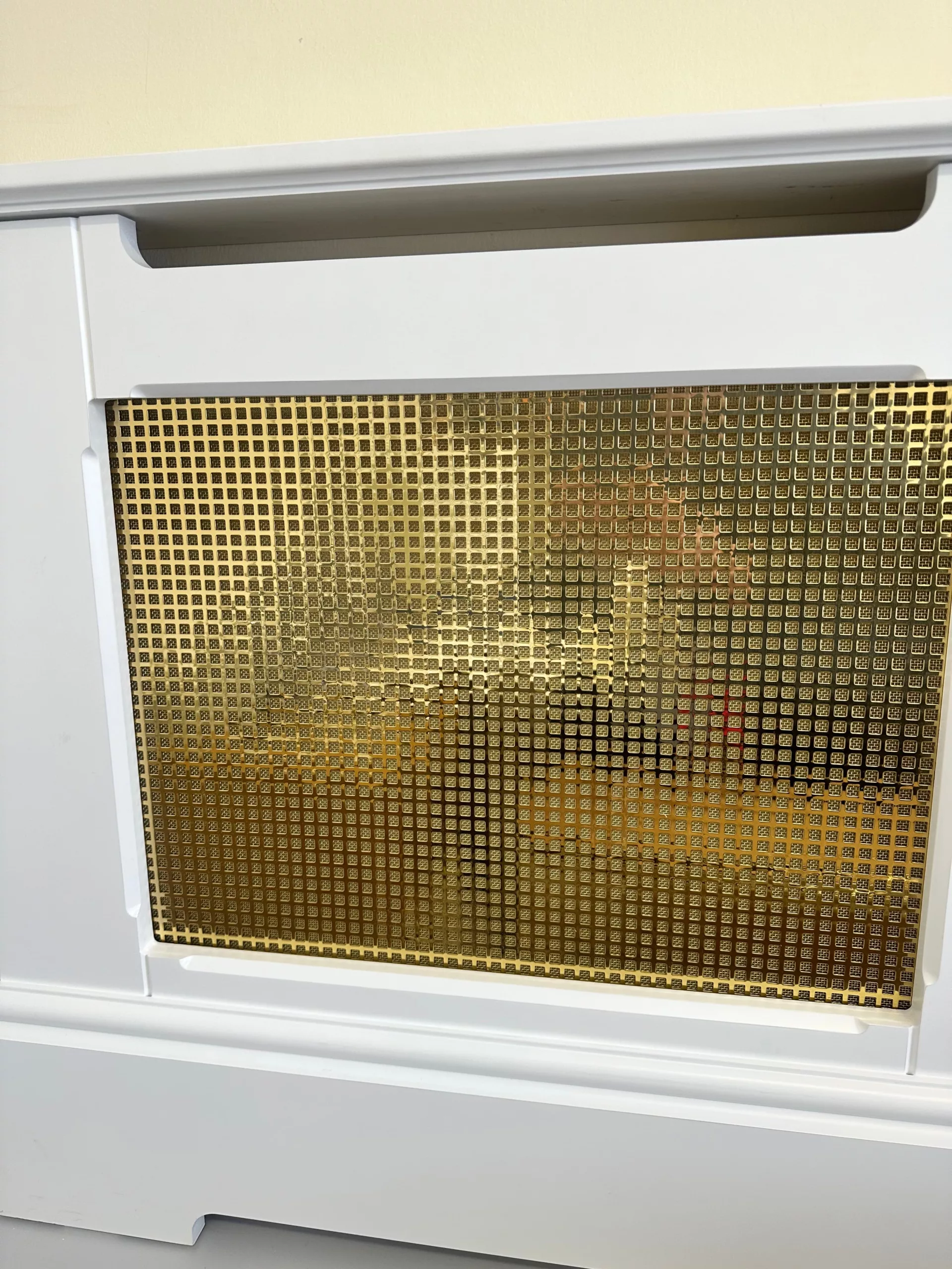 Square Polished Brass Radiator Cabinet - Image 2